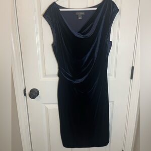 Jessica Howard Navy Blue velvet dress, size 14